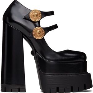 VERSACE
Black Medusa Aevitas Platform Heels